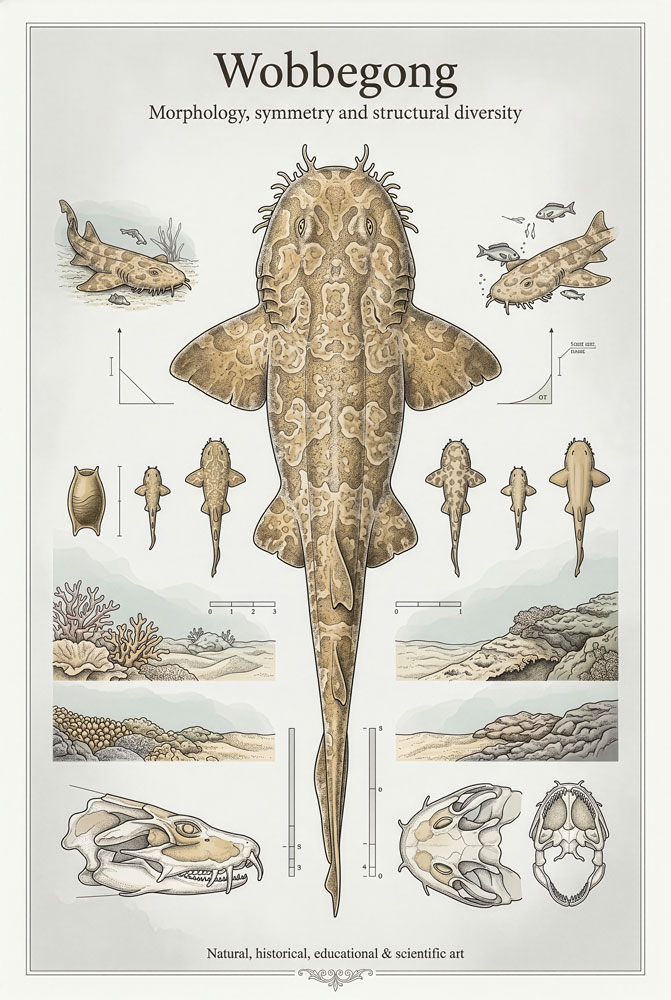 Wobbegong — morphology, symmetry and structural diversity plate